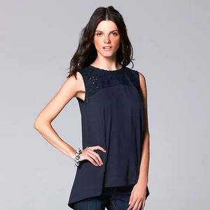 Vera Wang Embellished Tank